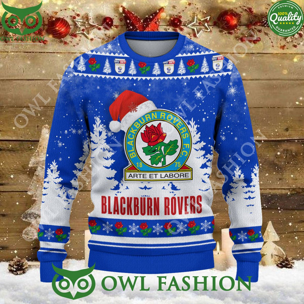 Blackburn Rovers Christmas EFL Ugly Premier League Sweater Jumper