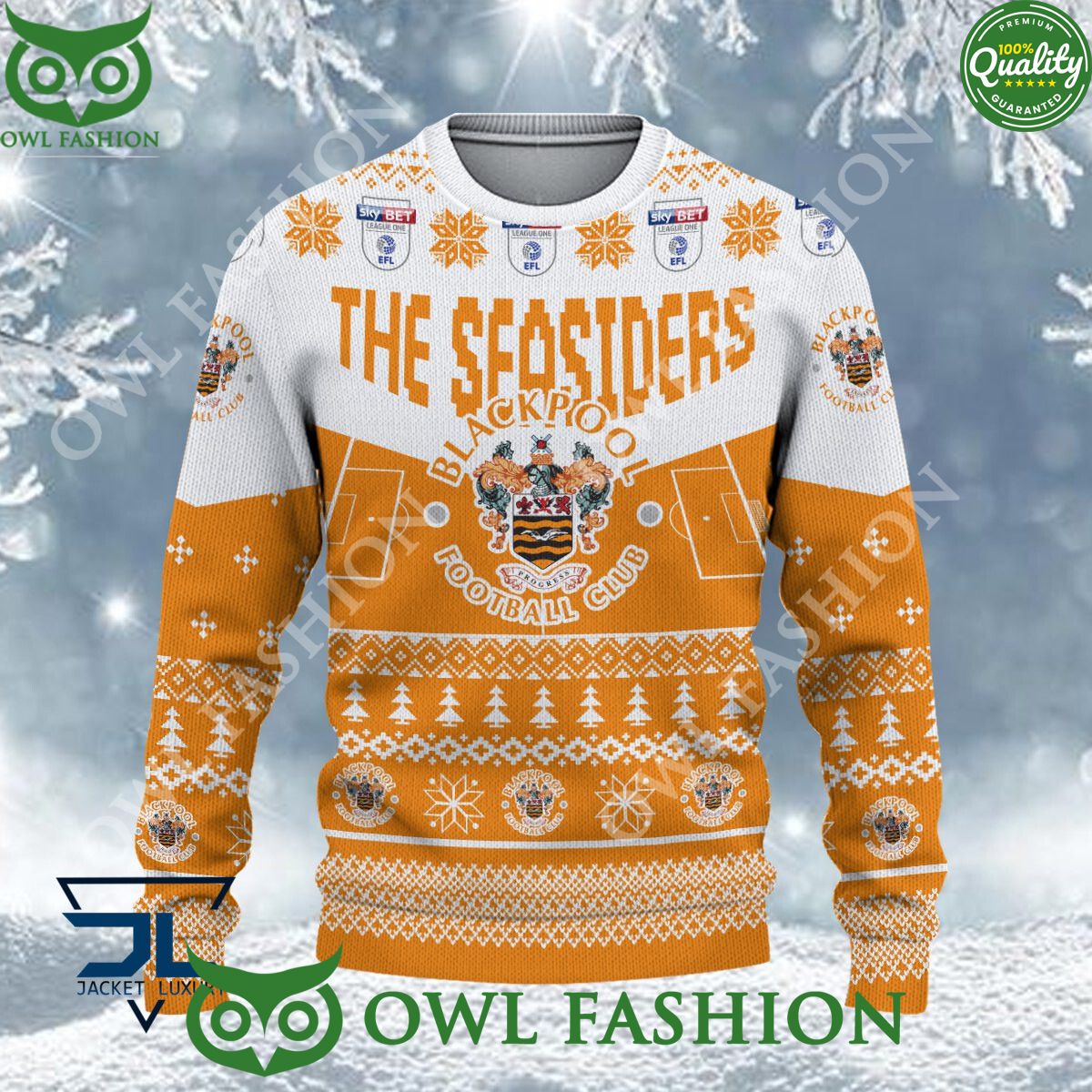 Blackpool F.C EFL 2023 Custom Ugly Christmas Sweater Jumper