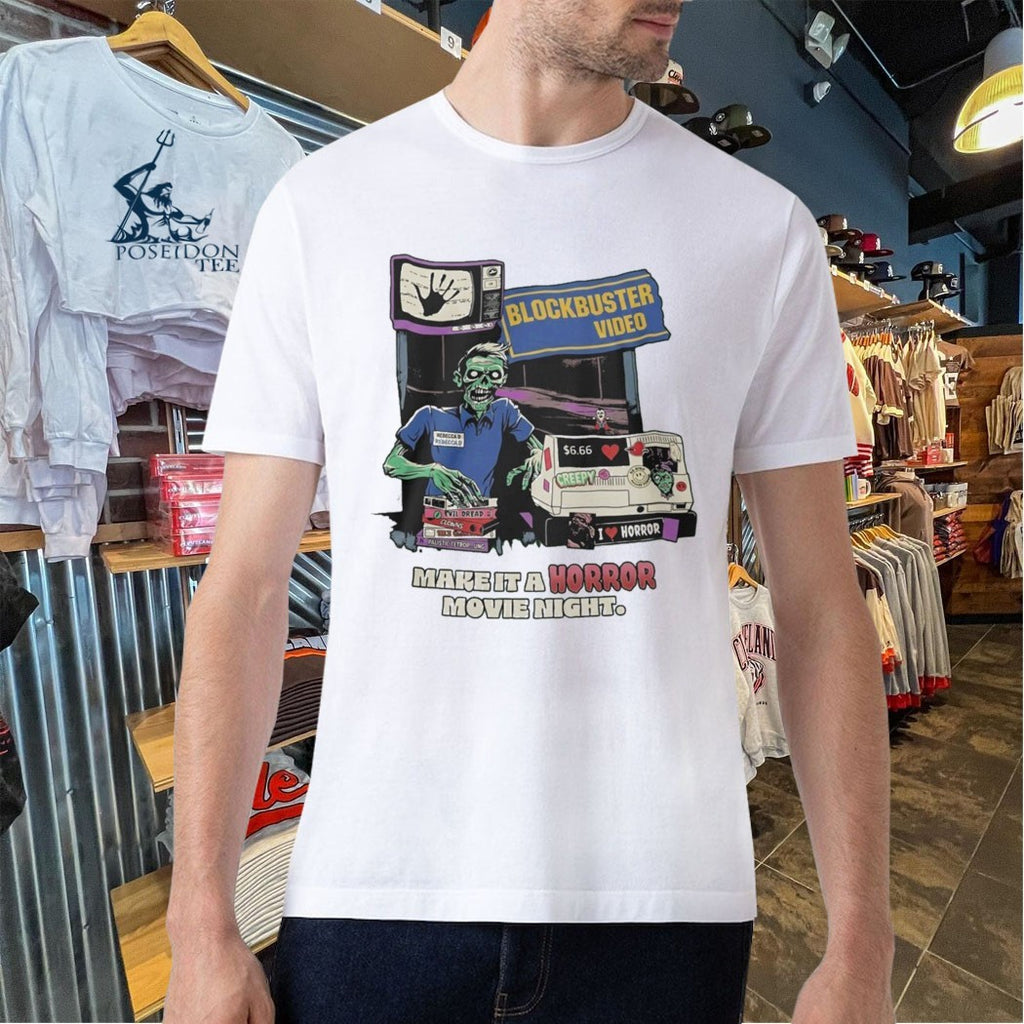 Blockbuster Video Zombie Make It A Horror Movie Night T-shirt