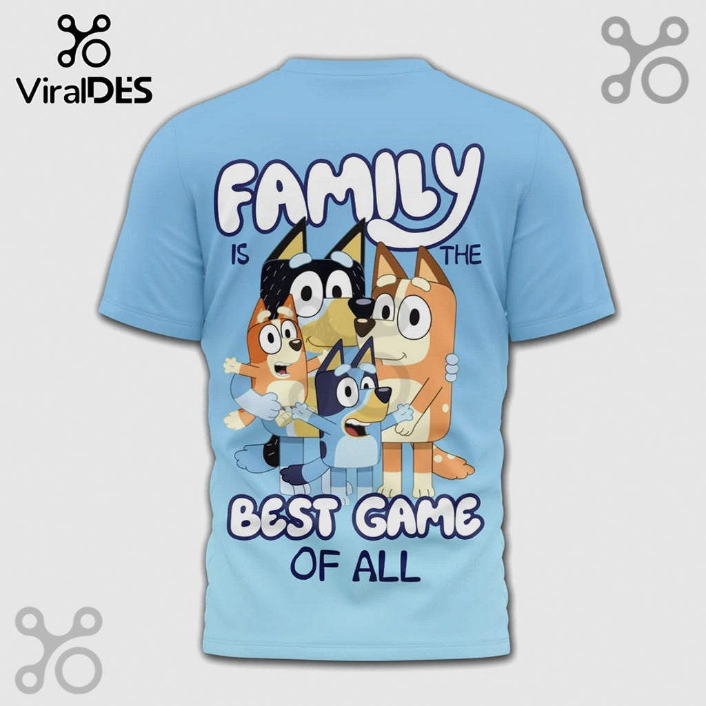 Bluey Family Photo Album Graphic Print Cute Kids T-Shirt