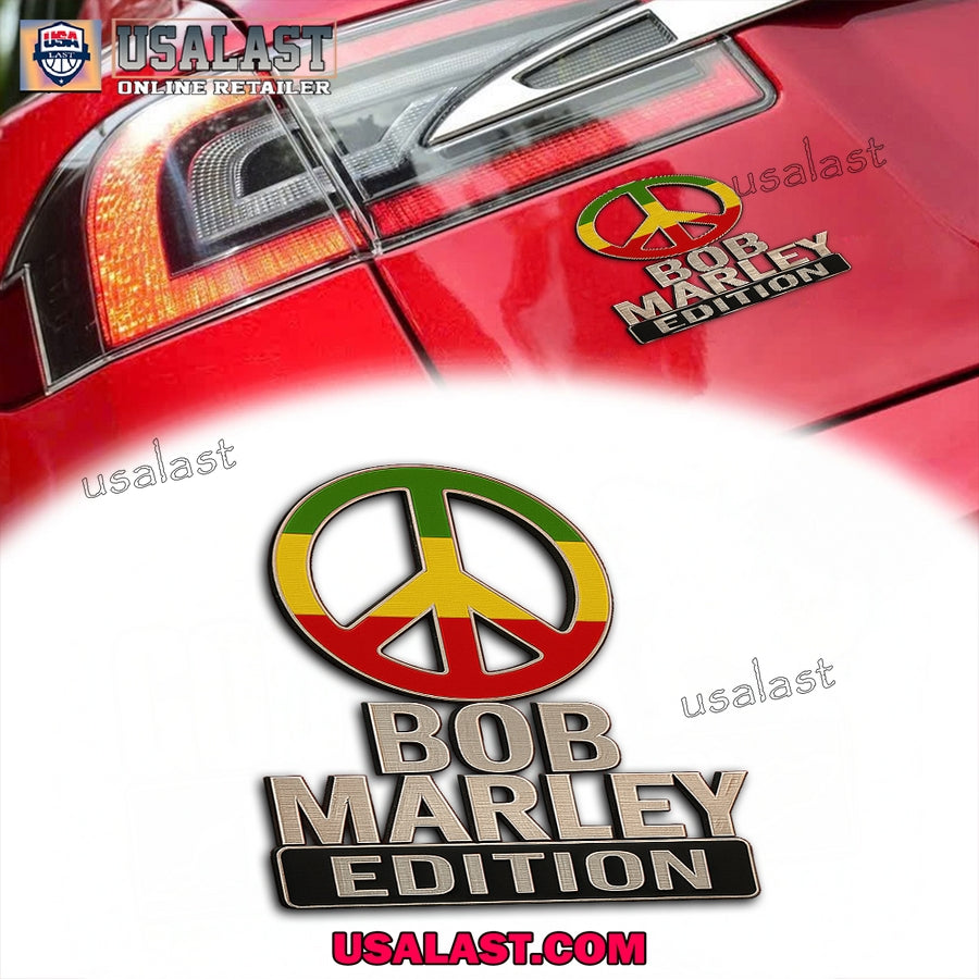 Bob Marley Custom 3D Car Badge Sticker