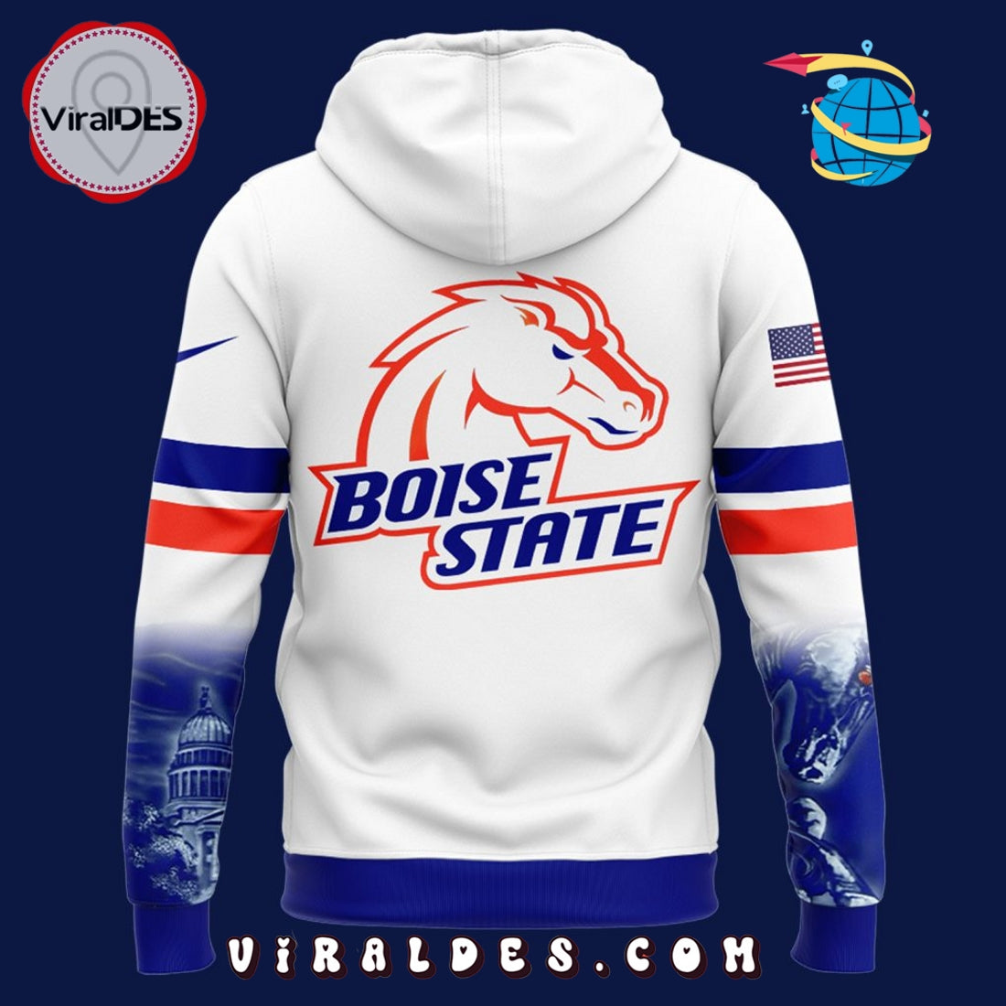 Boise State Broncos Art Edition White Edition Hoodie