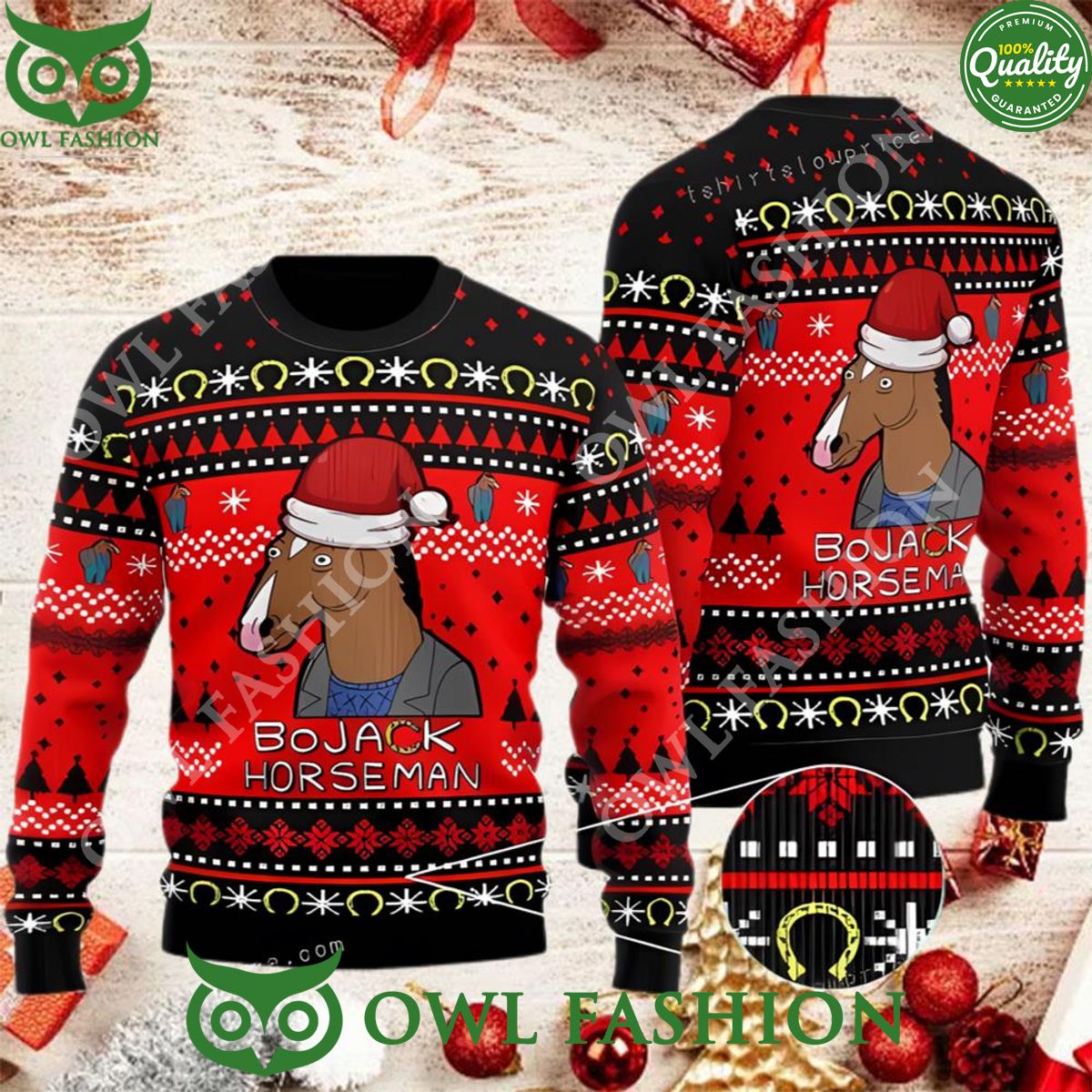 Bojack Horseman Comedy Ugly Christmas Sweater Jumper