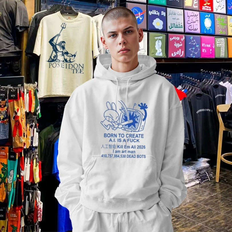 Born To Create Anti Ai Art I Am Art Man No Ai Rob Cham T-shirt