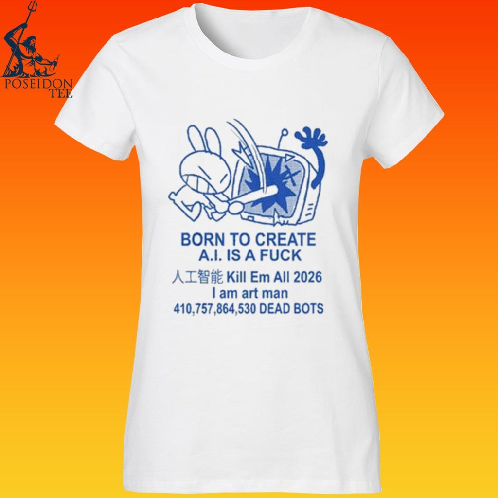 Born To Create Anti Ai Art I Am Art Man No Ai Rob Cham T-shirt