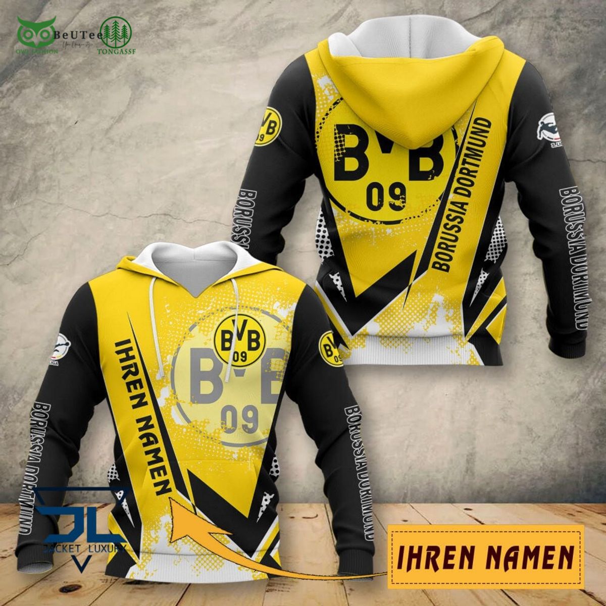 Borussia Dortmund II Bundesliga Ihren Namen 3D Hoodie Shirt Polo