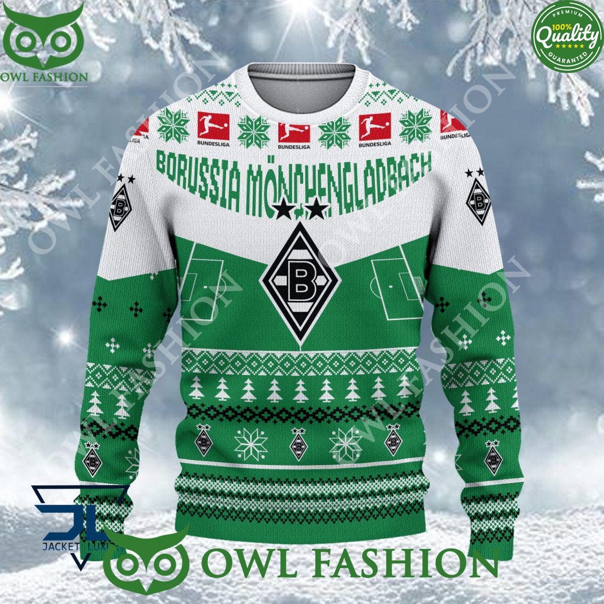 Borussia Monchengladbach Limited For Bundesliga Fans Ugly Sweater Jumper
