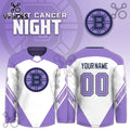 Boston Bruins Hockey Fights Cancer Purple Jersey Limited Edition