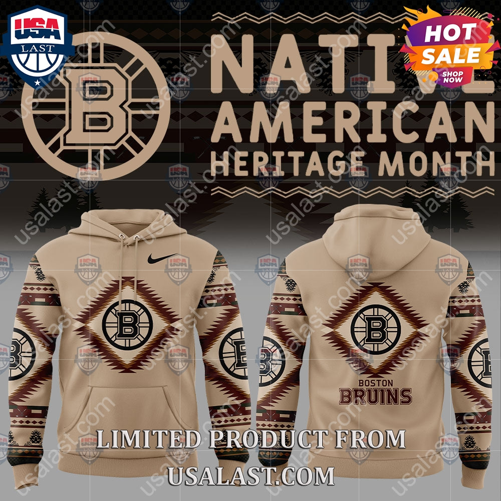 Boston Bruins NHL Native American Heritage Month Hoodie