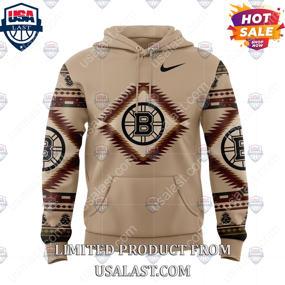 Boston Bruins NHL Native American Heritage Month Hoodie