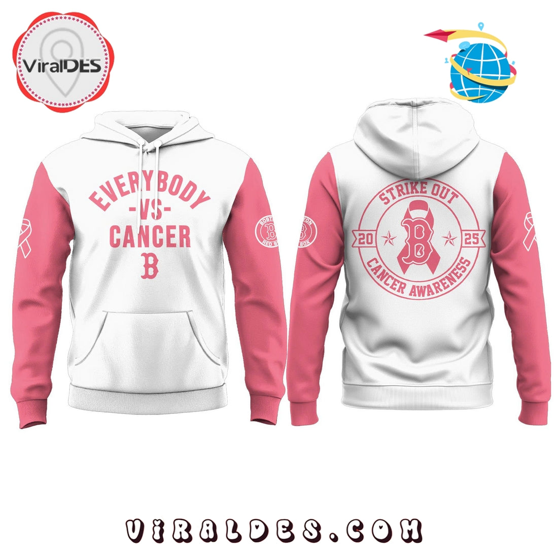 Boston Red Sox Cancer Awareness Day 2025 Hoodie