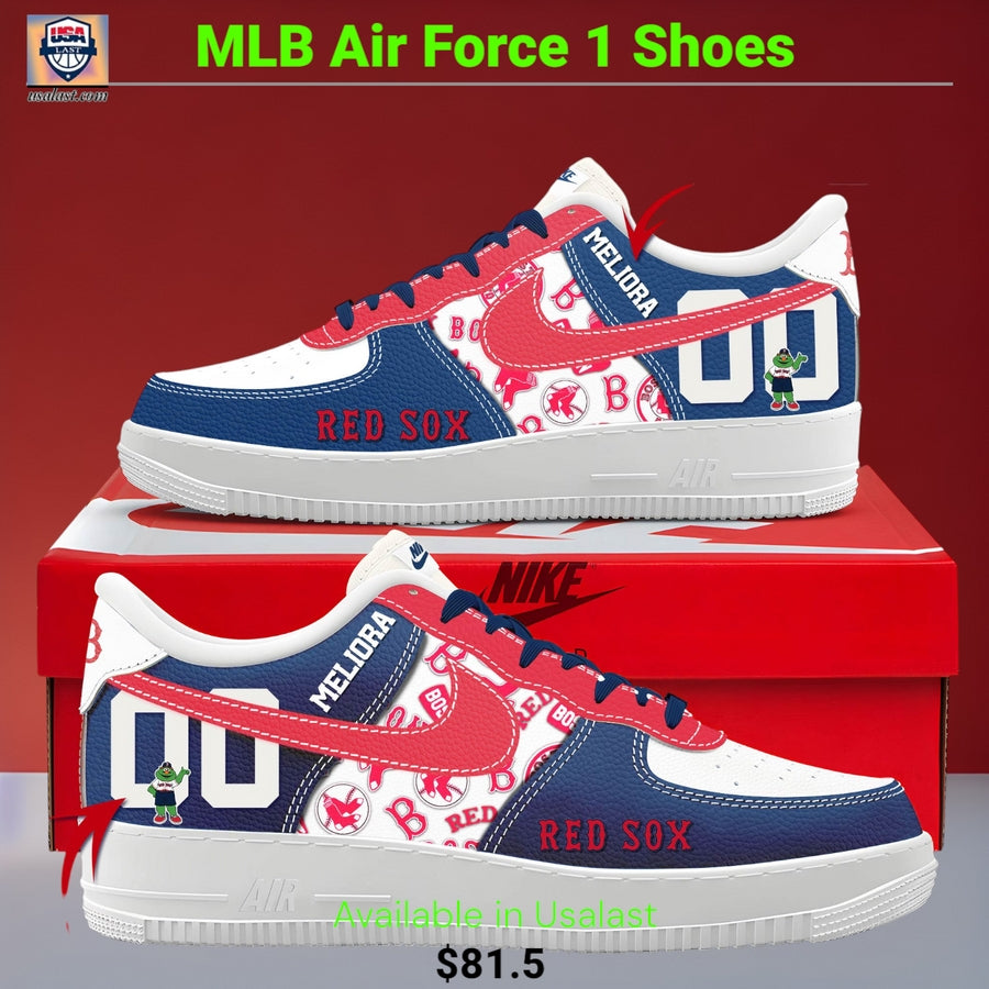 Boston Red Sox Personalized Air Force 1 Shoes