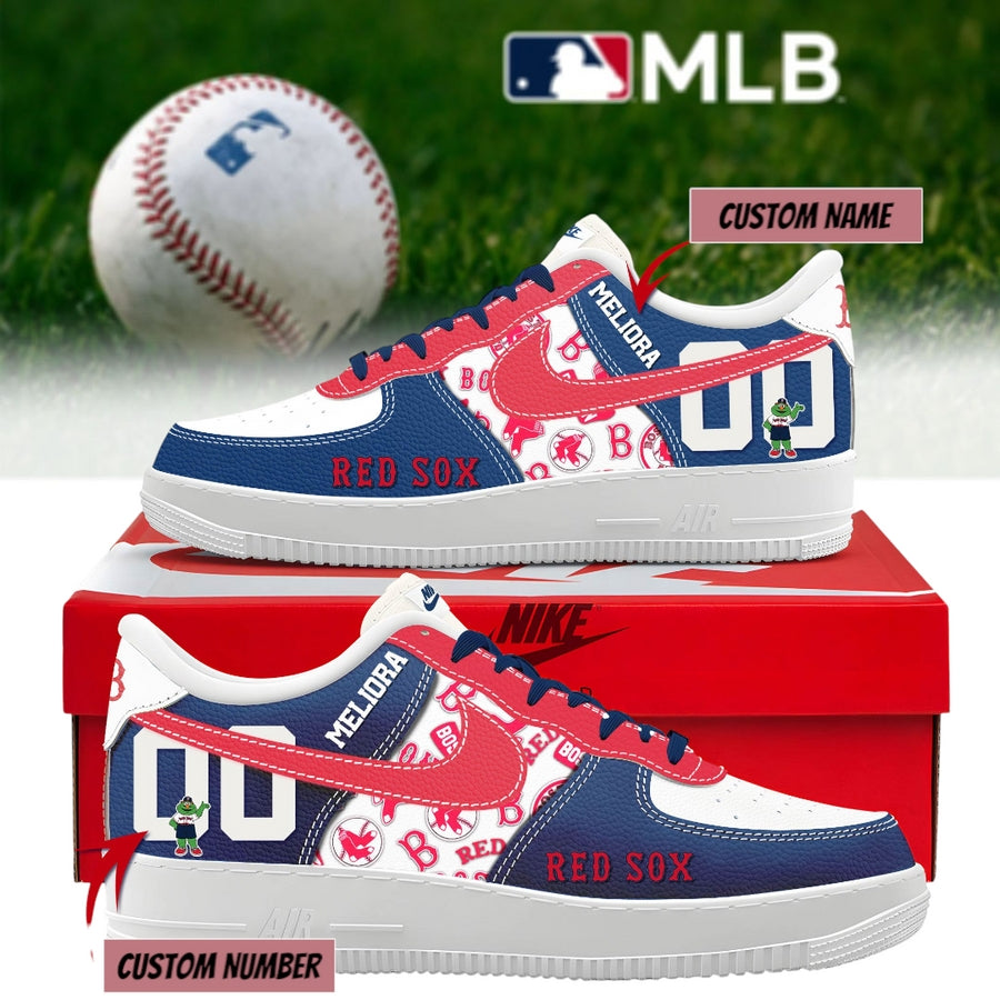Boston Red Sox Personalized Air Force 1 Shoes