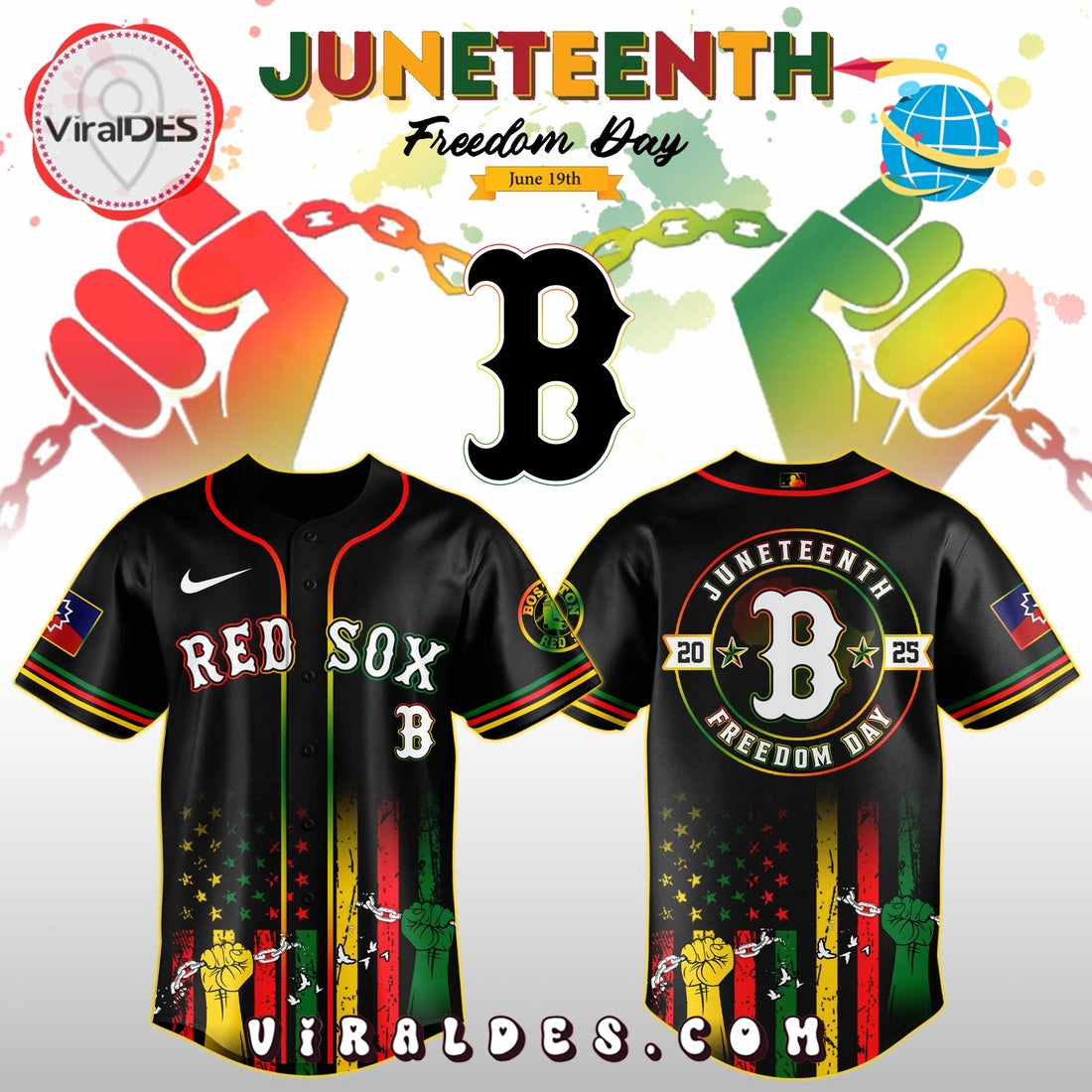 Boston Red Sox x 2025 Juneteenth Day Jersey