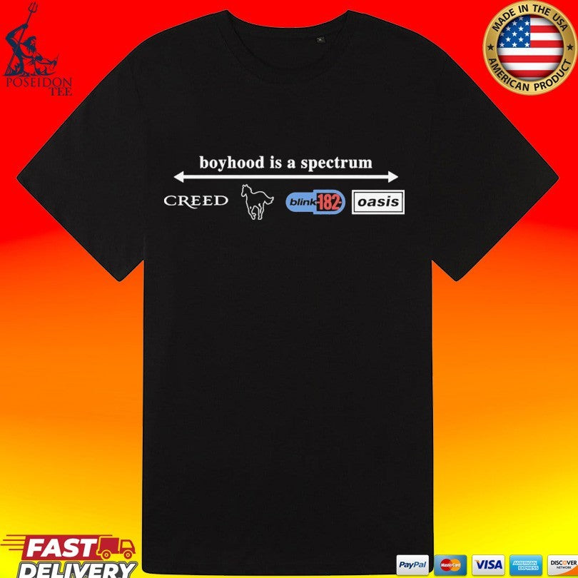 Boyhood Is A Spectrum Creed Blink 182 Oasis T-shirt