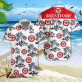 Brentford FC Premier League White Hawaiian Shirt