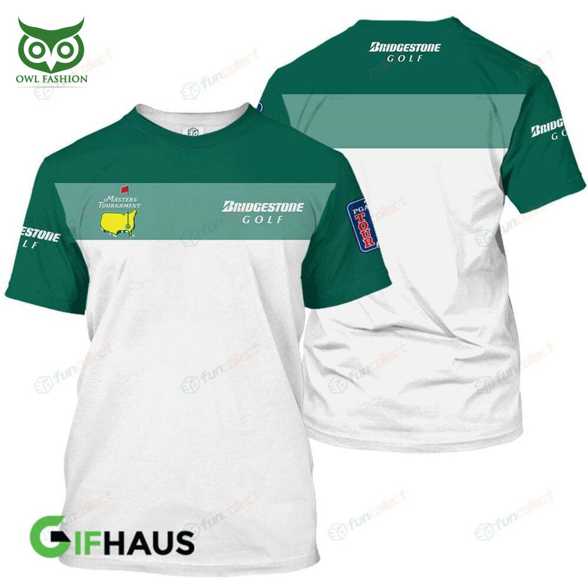 Bridgestone Green White Golf Master Tournament 3D Tshirt