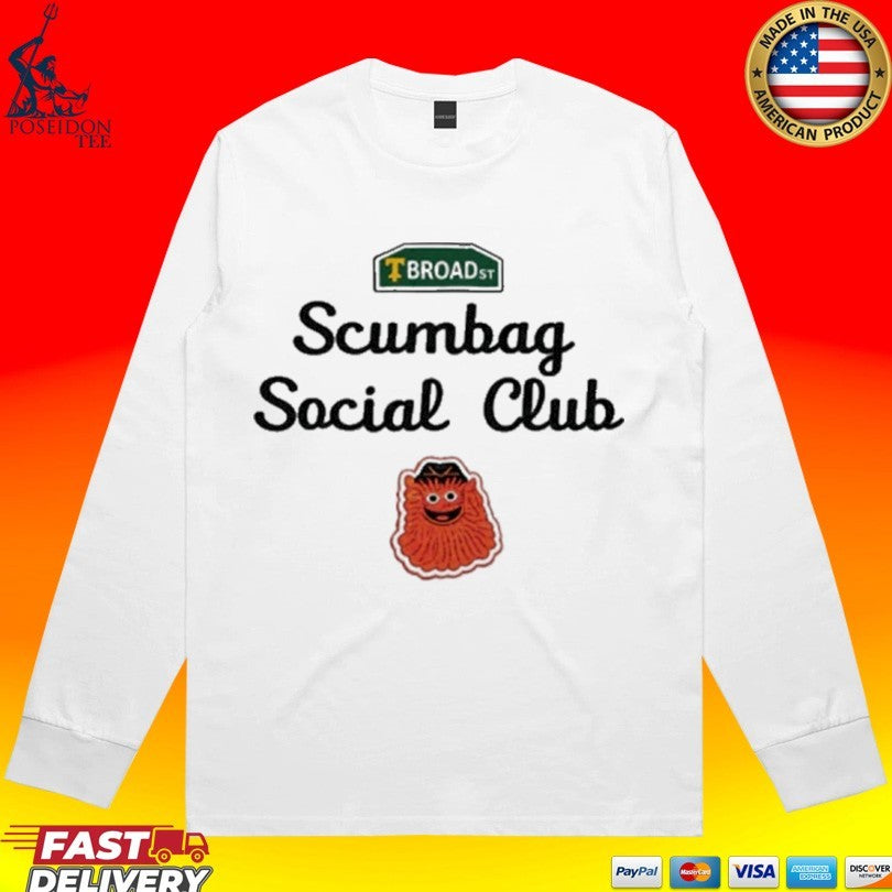 Broad Street Scumbag Social Club Flyer T-shirt