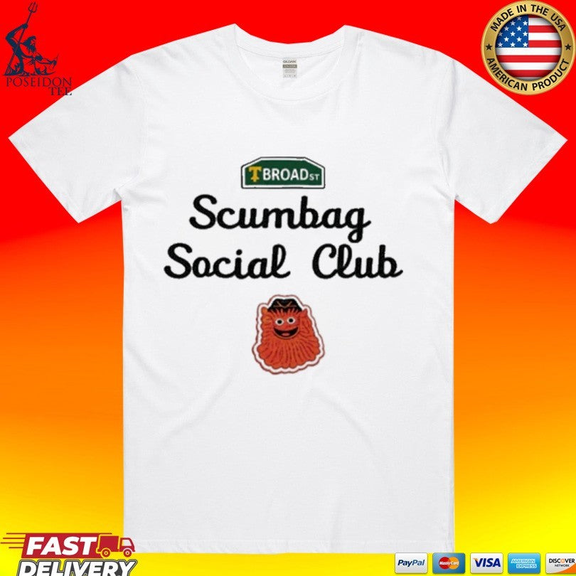 Broad Street Scumbag Social Club Flyer T-shirt