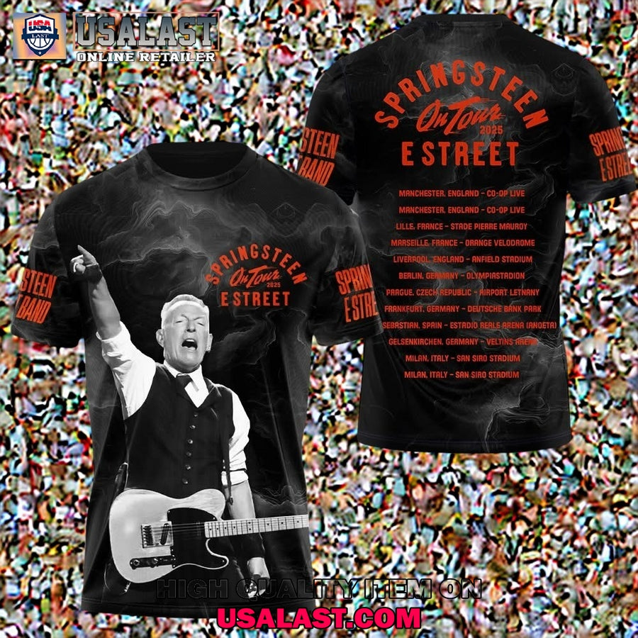 Bruce Springsteen E Street Band On TOur 2025 3D Shirt