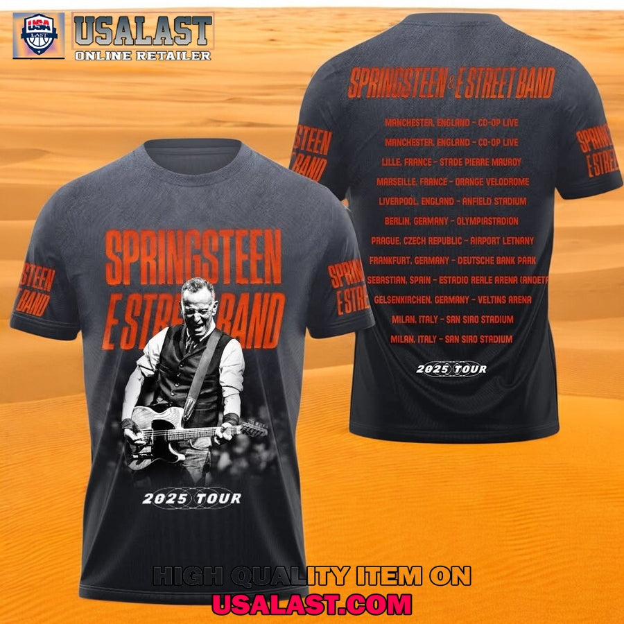 Bruce Springsteen E Street Band On TOur 2025 3D Shirt