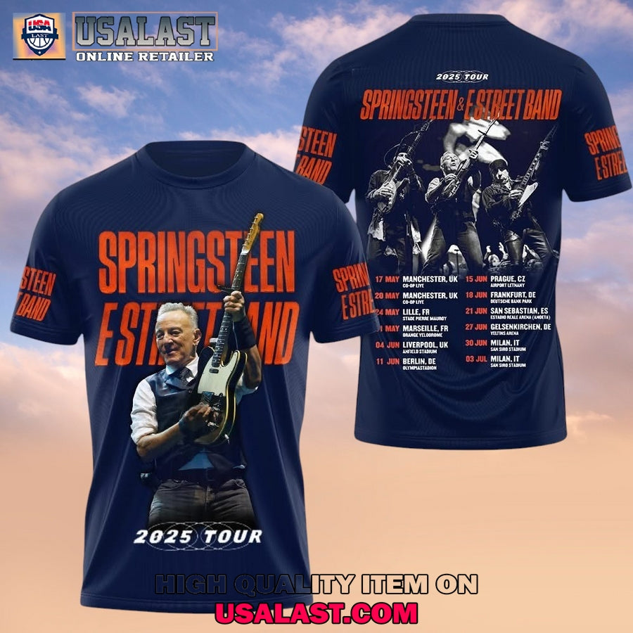 Bruce Springsteen E Street Band On TOur 2025 3D Shirt