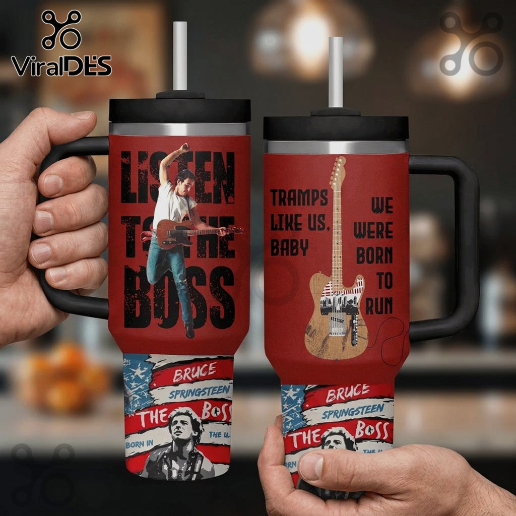 Bruce Springsteen The Boss Music Tumbler Cup Gift