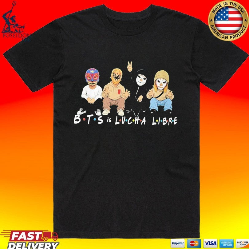 Bts Is Lucha Libre Friends Style Masked T-shirt