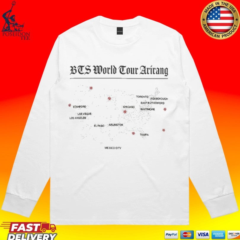 Bts World Tour Arirang Map T-shirt