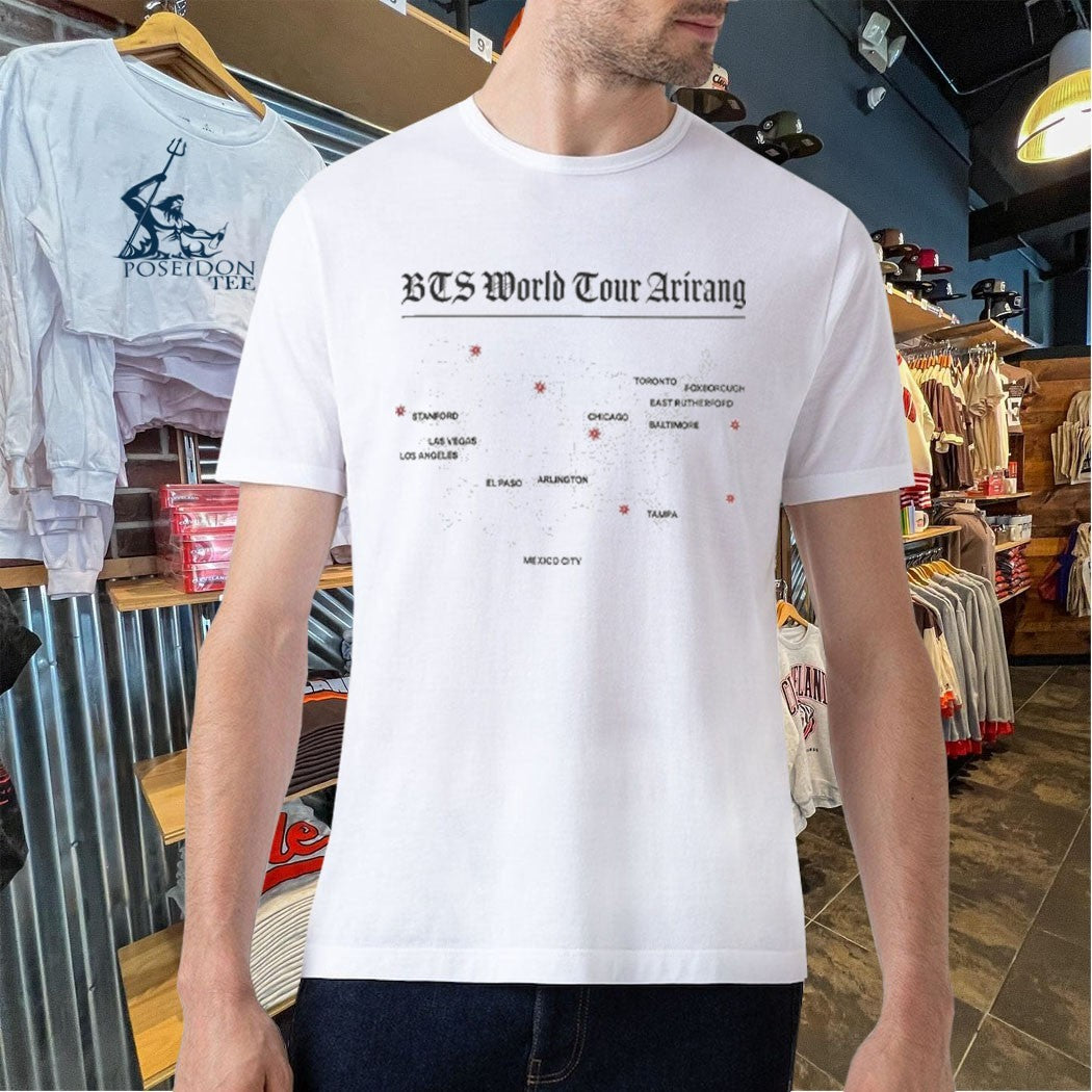 Bts World Tour Arirang Map T-shirt