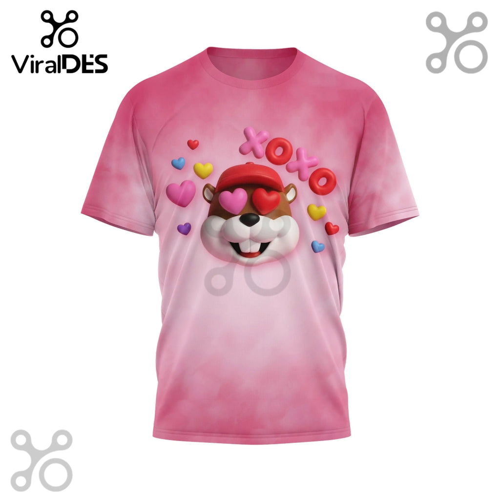 Buc-ee’s Beaver Believer Pink 3D T-Shirt