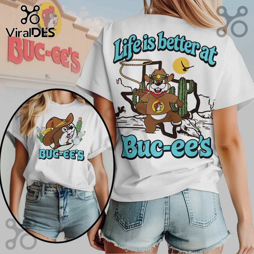 Buc-ee’s Texas Cowboy Graphic Tee, Cute Texas Beaver T-Shirt