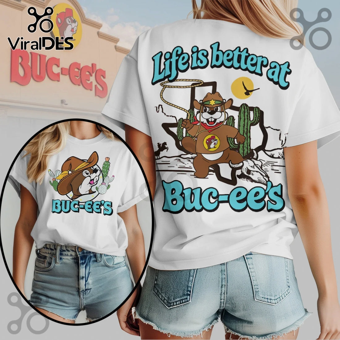 Buc-ee’s Texas Cowboy Graphic Tee, Cute Texas Beaver T-Shirt