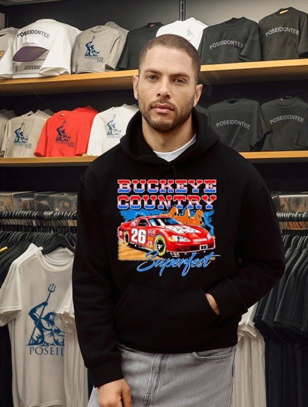 Buckeye Country Superfest 2026 Racing Car T-shirt