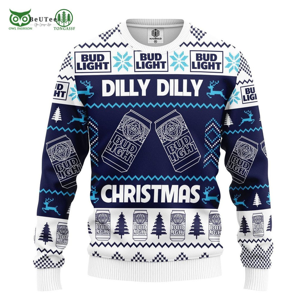 Bud Light Dilly Ugly Knitted Christmas Sweater