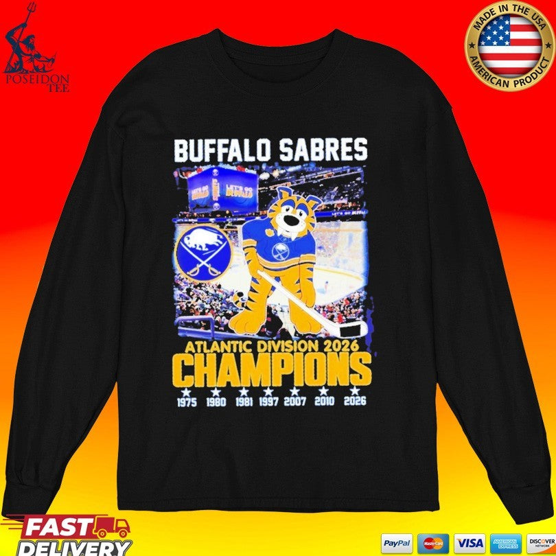 Buffalo Sabres Atlantic Division 2026 Champions 1975 2026 T-shirt