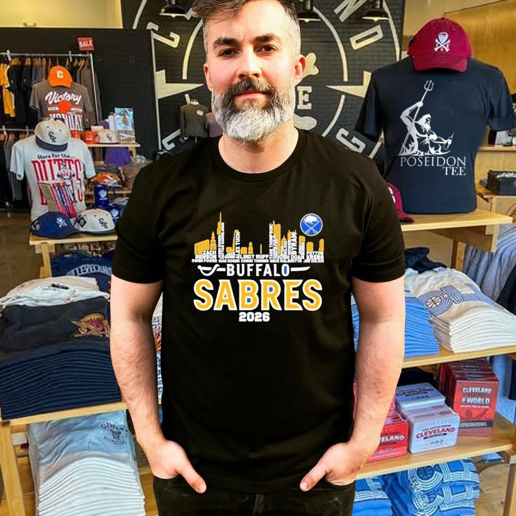 Buffalo Sabres Hockey Skyline City Players Names 2026 T-shirt