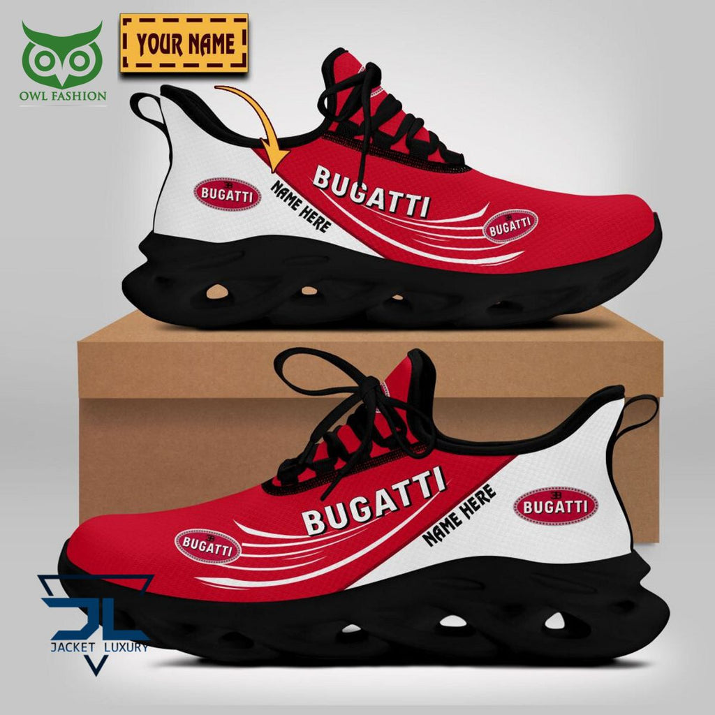 Bugatti Car Brand Logo Personalized Max Soul Shoes