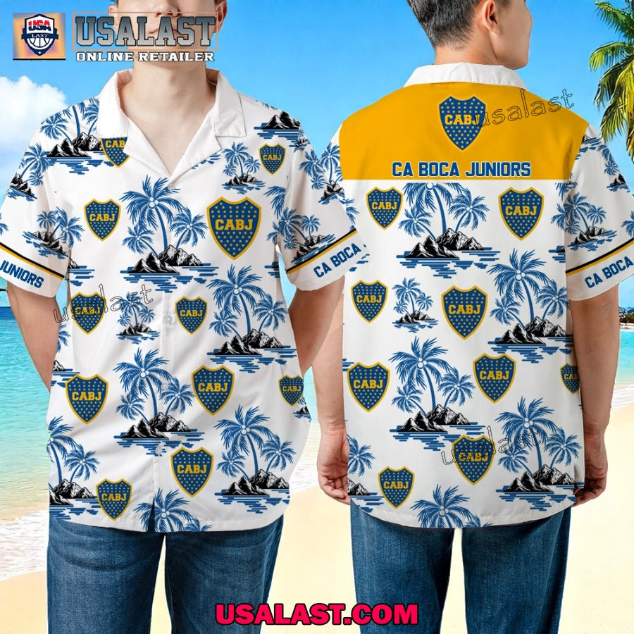 CA Boca Juniors Summer Hawaiian Shirt Outfit 2025