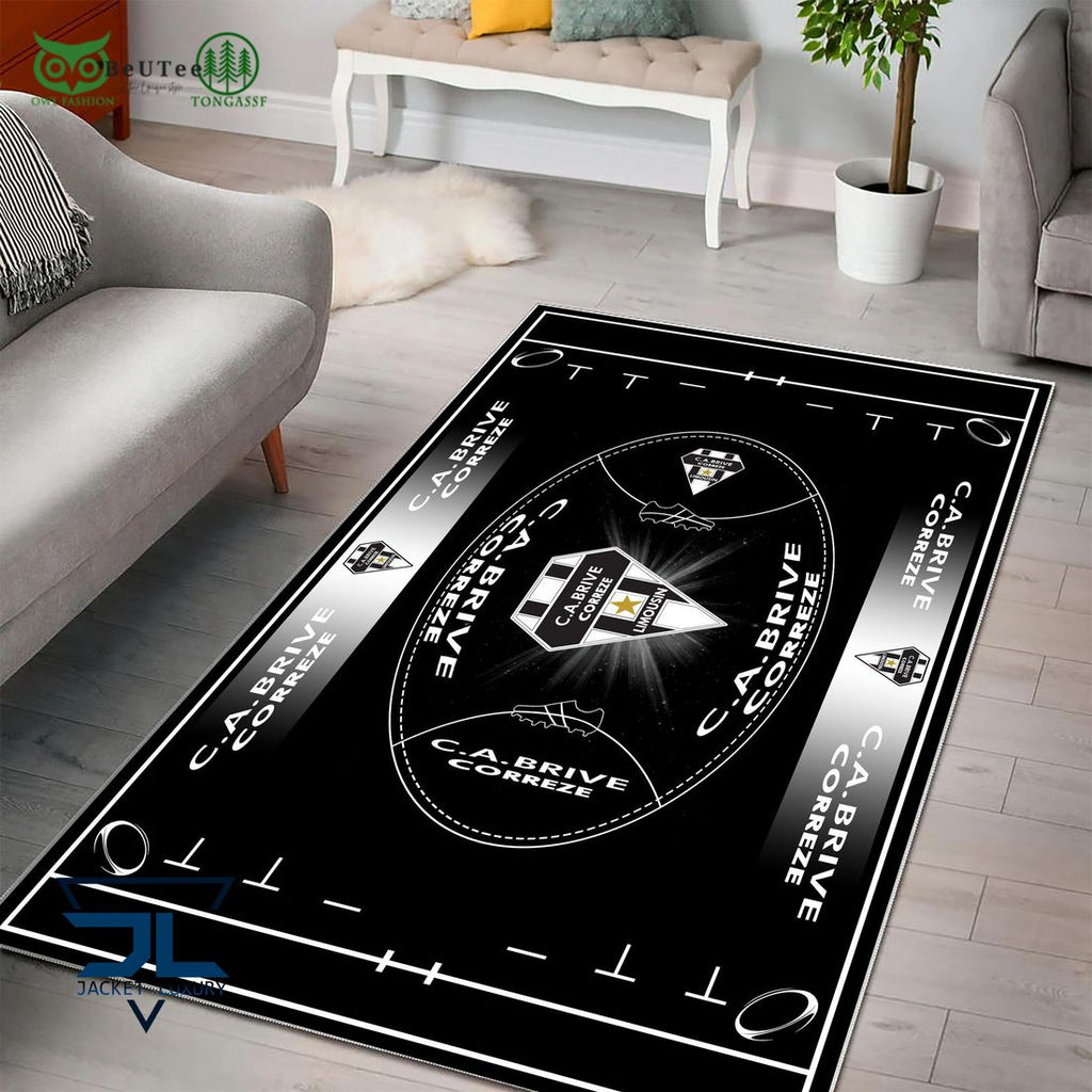 CA Brive French Rugby Carpet Rug