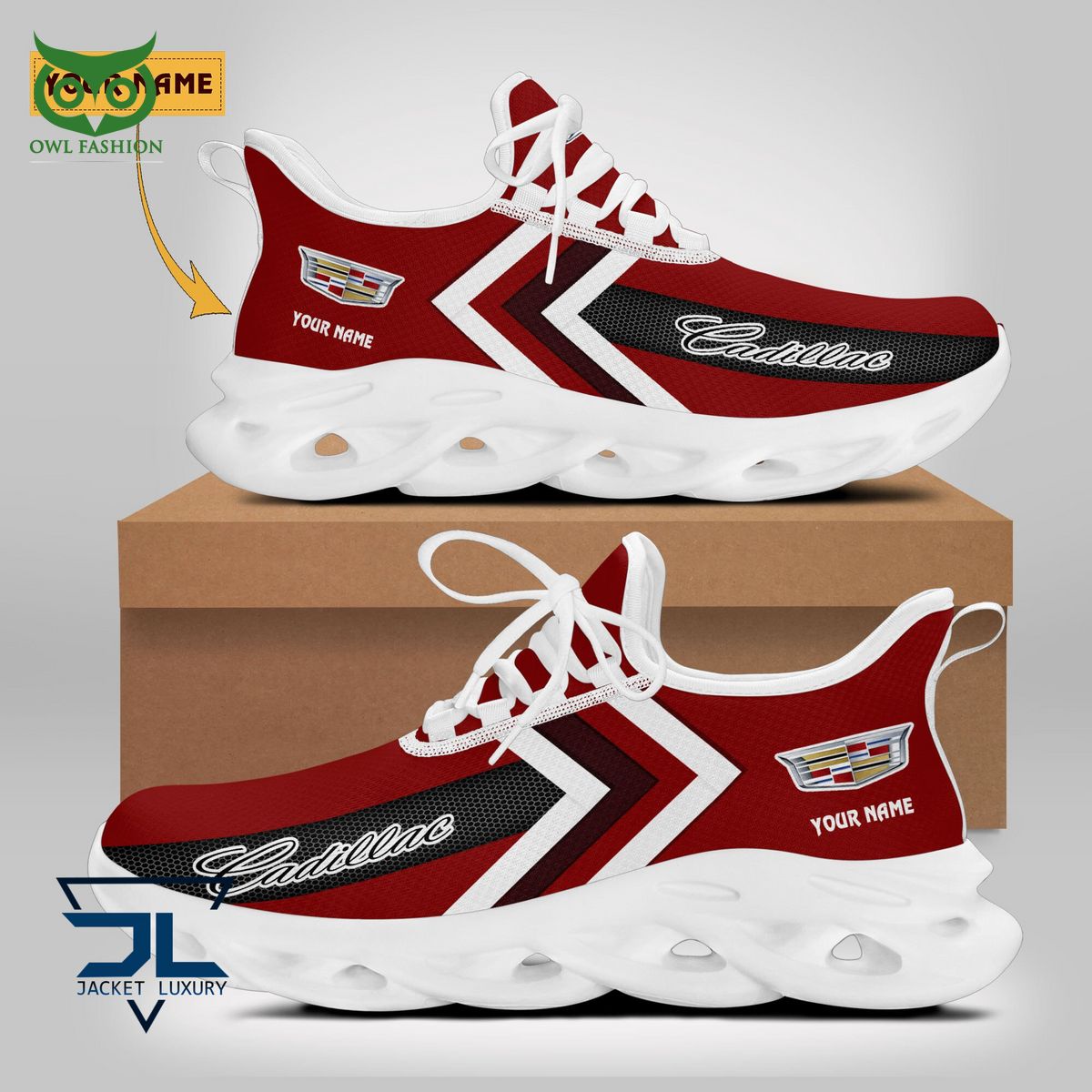 Cadilac Car Brand Logo Customized Max Soul Shoes
