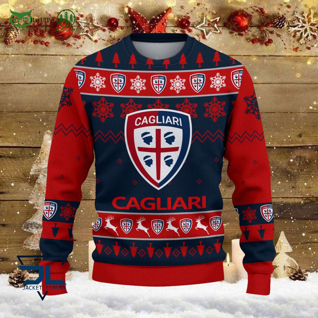 Cagliari Calcio Lega Serie A Champion Ugly Sweater