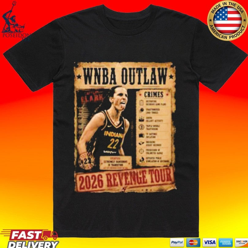 Caitlin Clark Wnba Outlaw 2026 Revenge Tour T-shirt