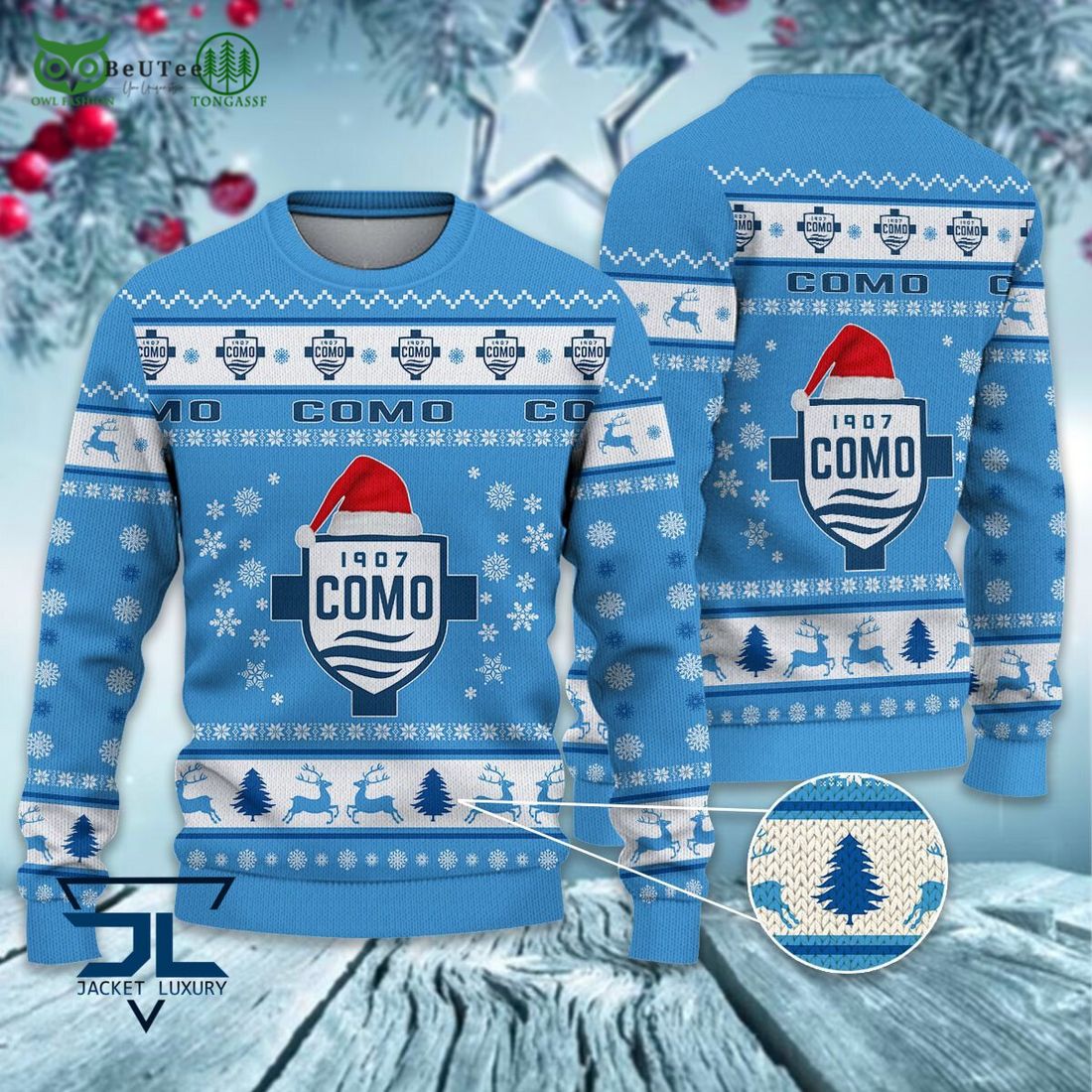 Calcio Como Football Lega Serie A Ugly Sweater