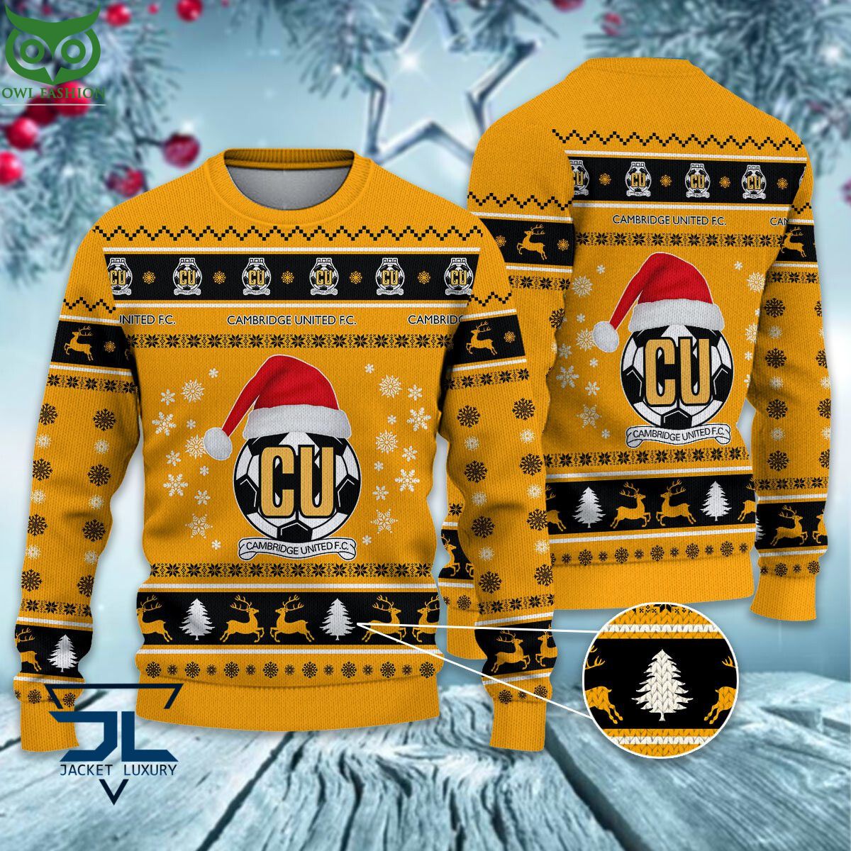 Cambridge United F.C EPL League Cup Ugly Sweater