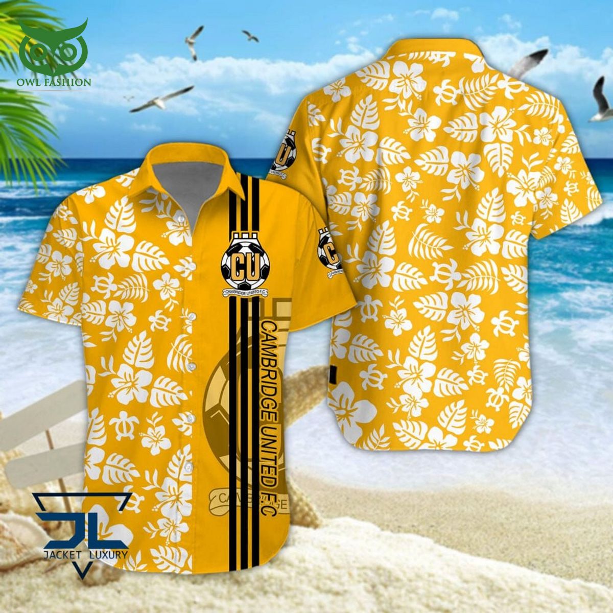 Cambridge United Home Kit FC EPL Championship Hawaiian Shirt
