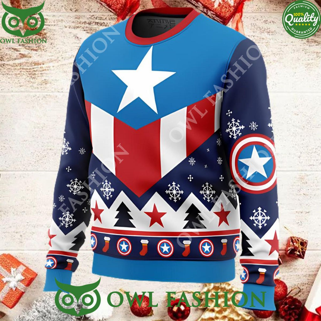 Captain America Classic Ugly Christmas Sweater Jumper