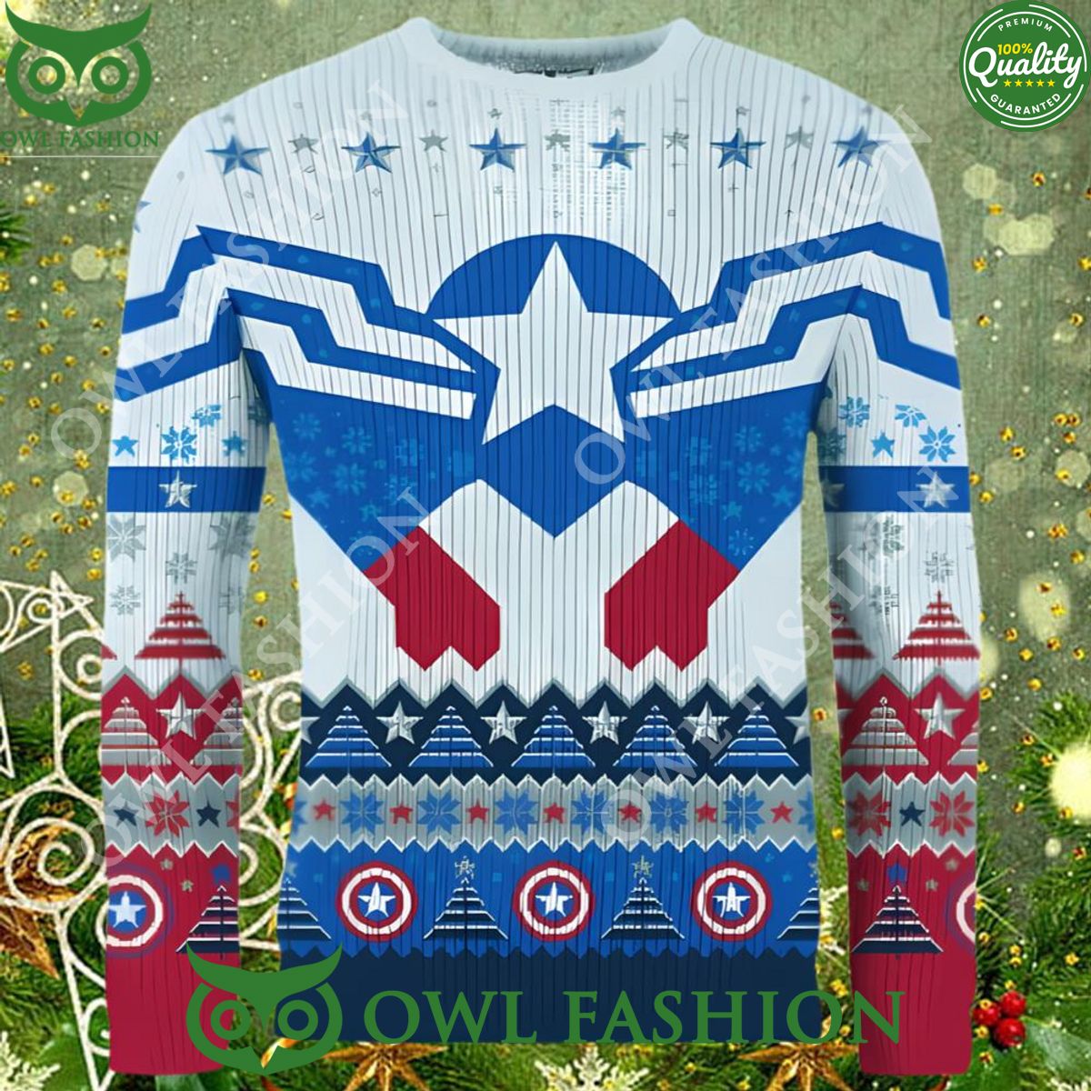 Captain America First Avenger Ugly Christmas Sweater Jumper