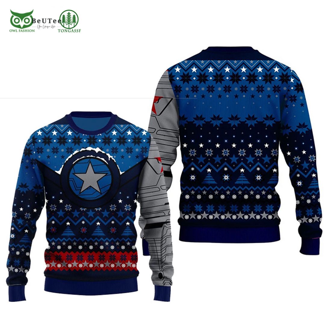 Captain America Ugly Christmas Sweater