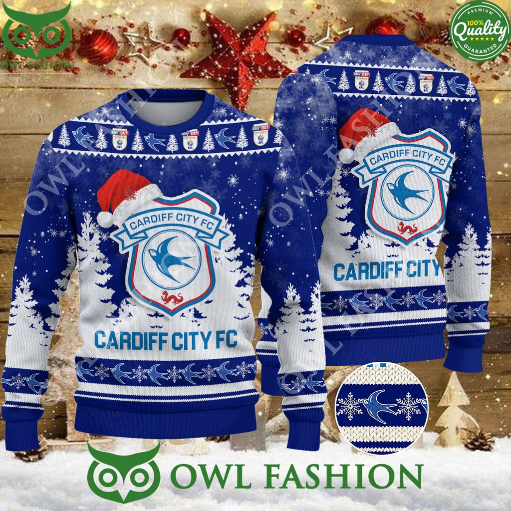 Cardiff City FC Christmas EFL Ugly Premier League Sweater Jumper